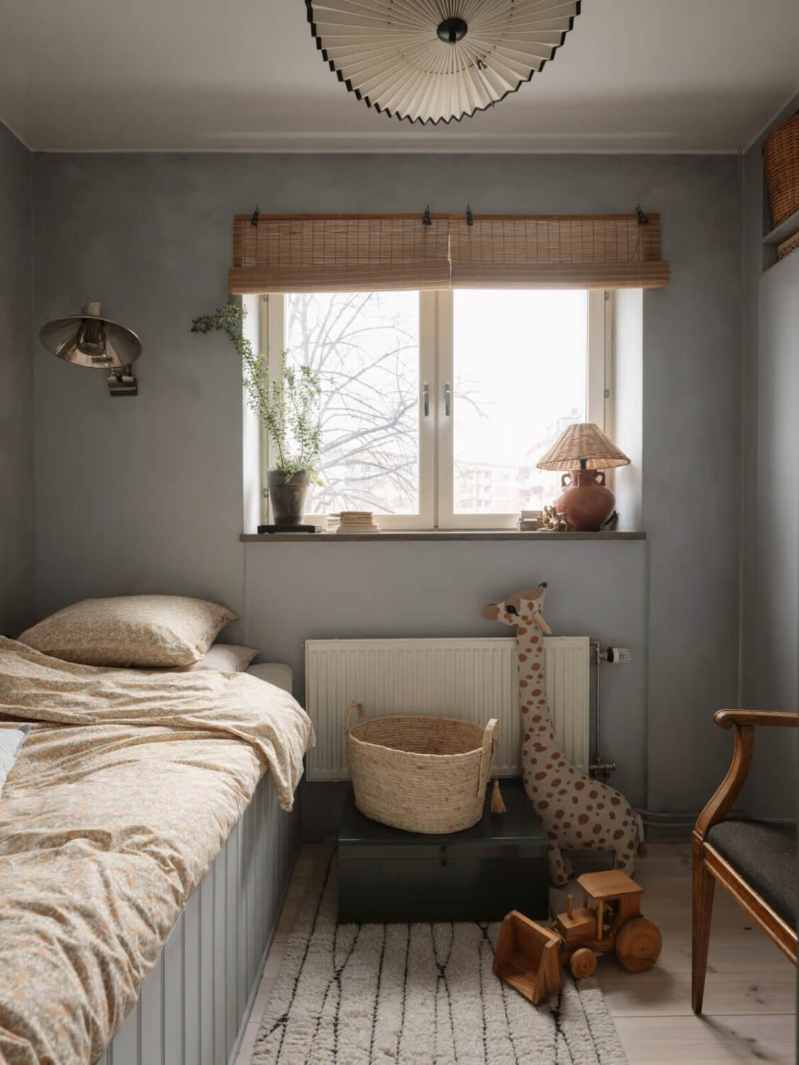 Limewash Walls in Muted Tones in a Swedish Apartment 23 small gray bedroom