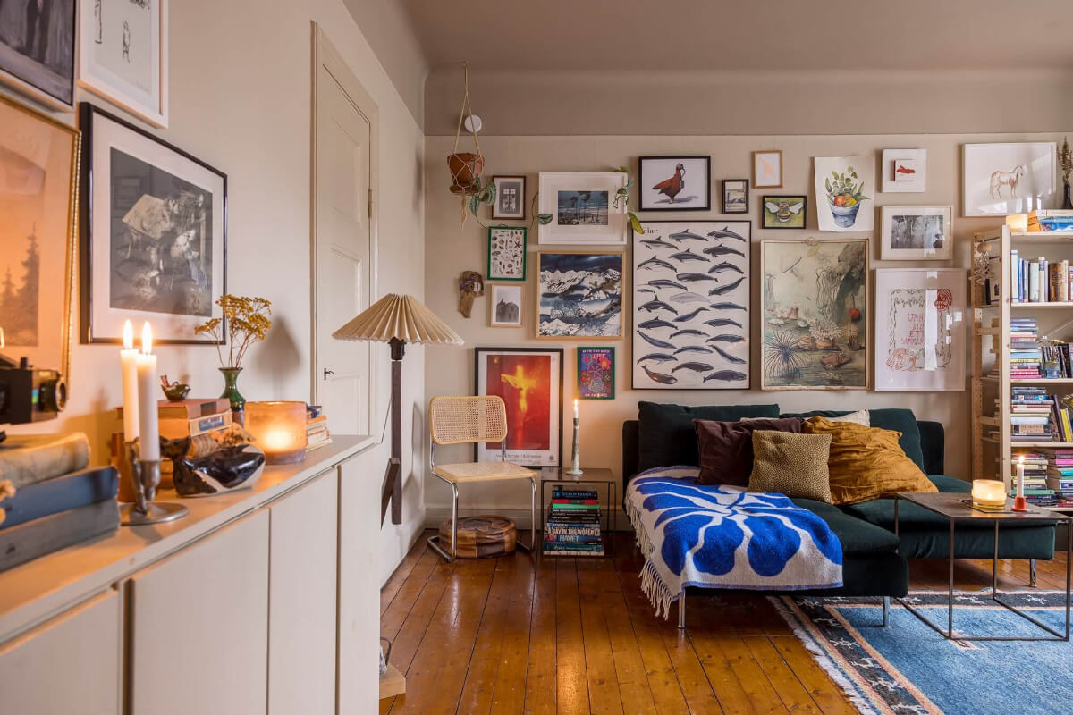 Best of 2025: Studio & Loft Apartments 7 studio apartment wooden floor gallery wall