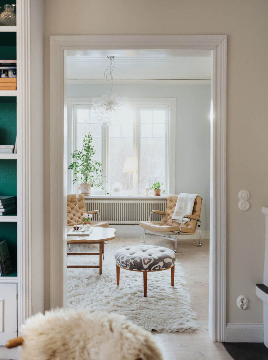 Light-Filled Rooms in a Charming 1907 Swedish Villa 10 view into living room
