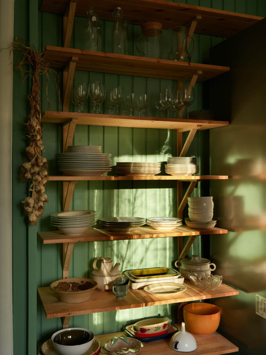 A Grand Family Home in a Former Swedish Doctor's Villa 18 wooden shelves