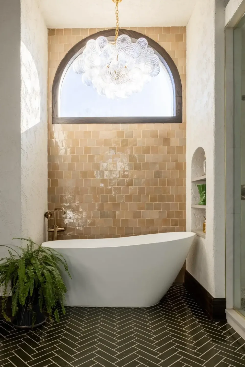 Spanish Hacienda Meets Custom Craftsmanship in a Colorado Home 27 MasterBathroomTub_1_ikukvs