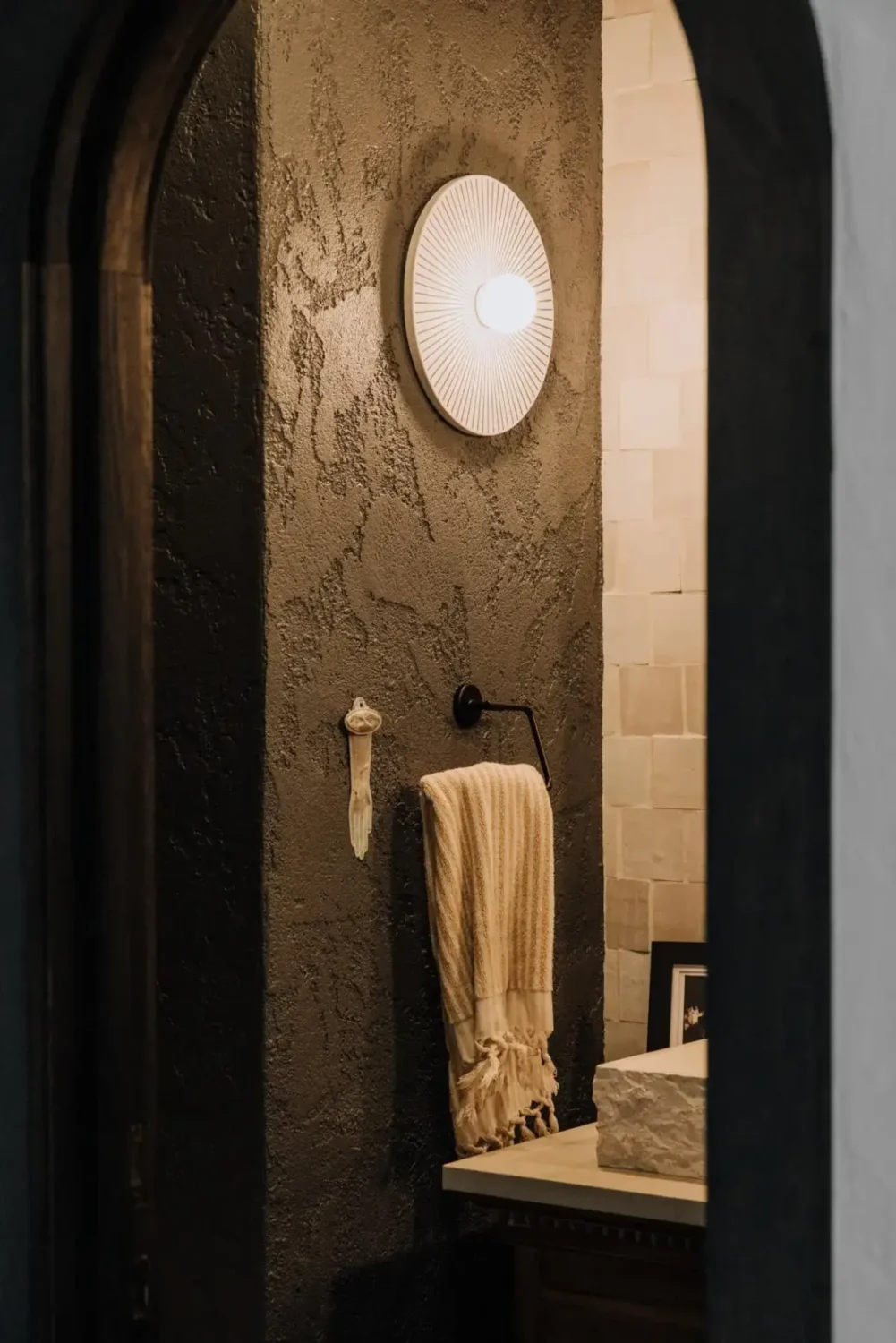 Spanish Hacienda Meets Custom Craftsmanship in a Colorado Home 31 OfficeBathroom_h198jn