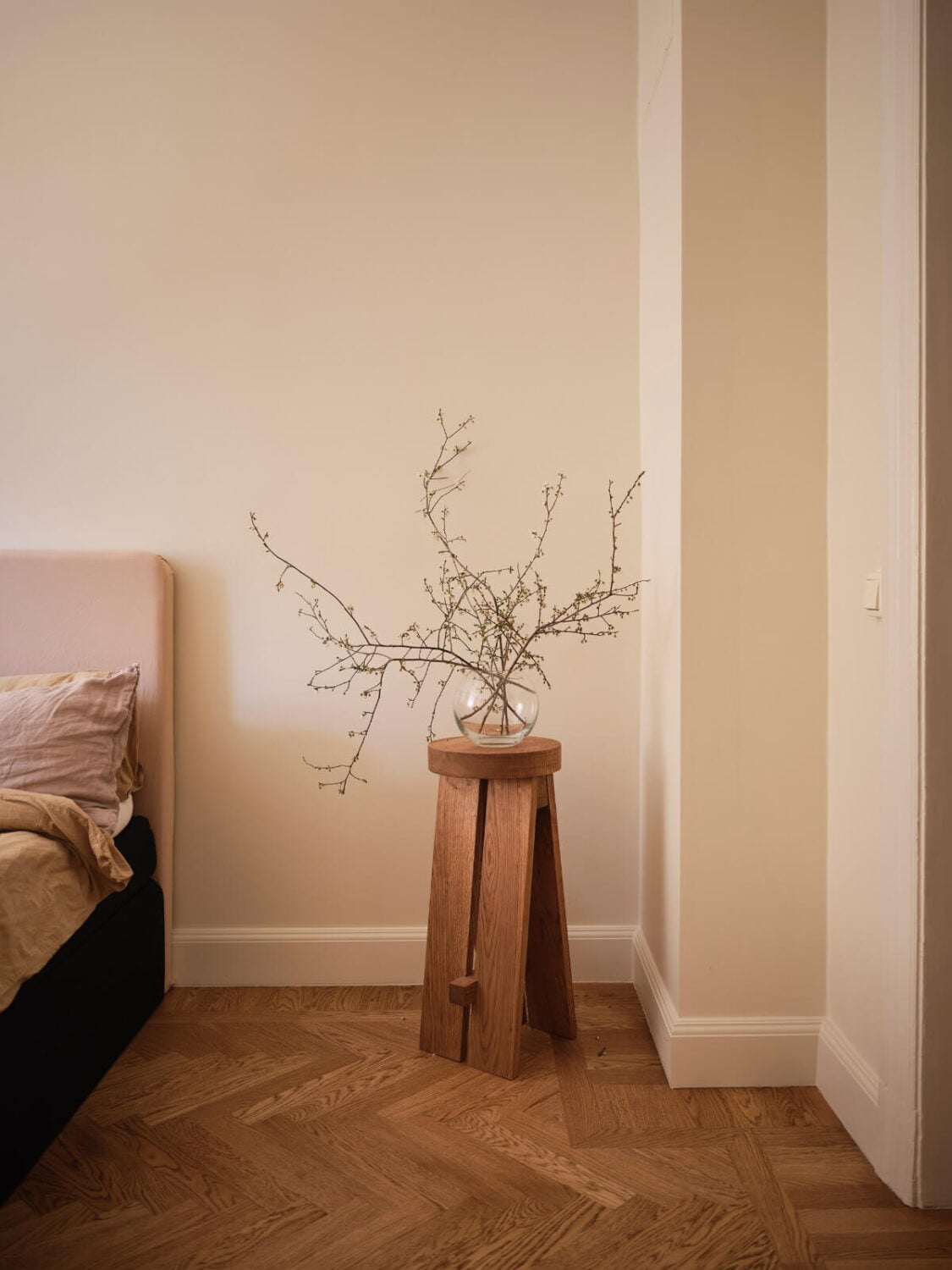 Warm, Natural Light in a Renovated Turn-of-the-Century Apartment 13 bedroom accent table