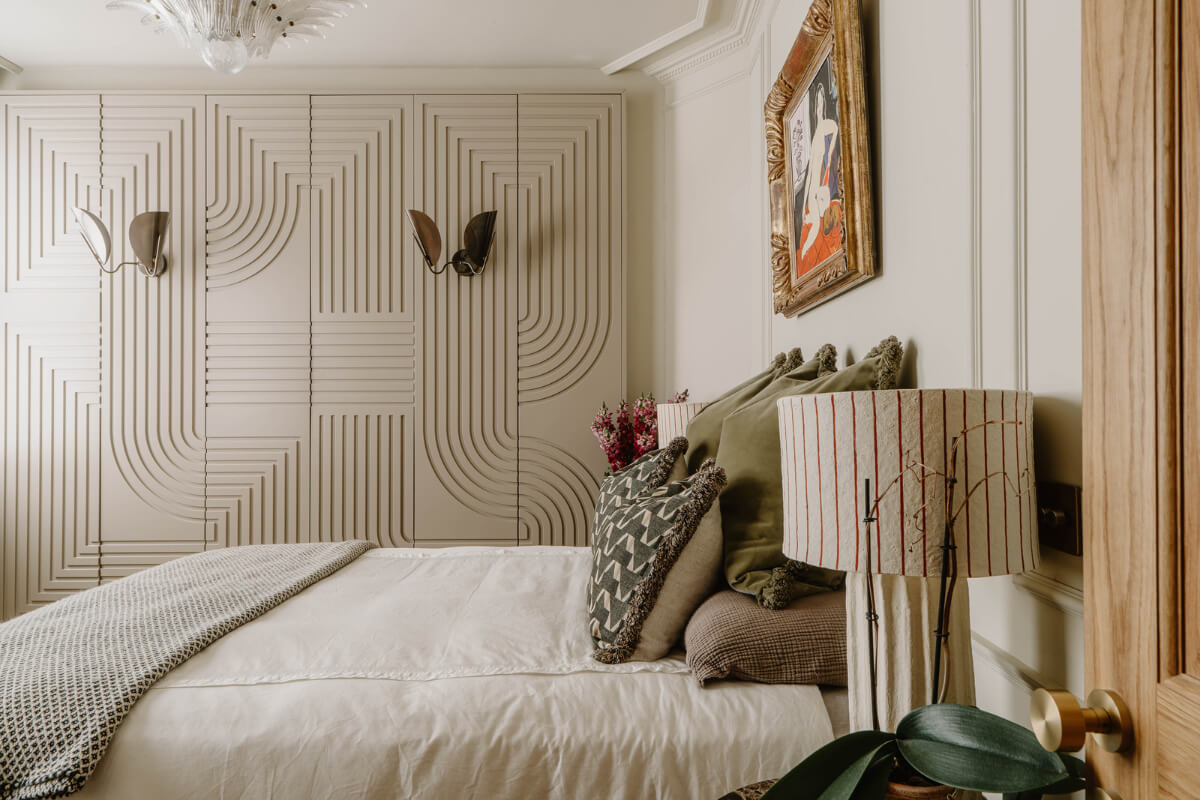 A Classy Apartment on the Top Floors of a 19th-Century Building 8 bedroom decorated wardrobe doors