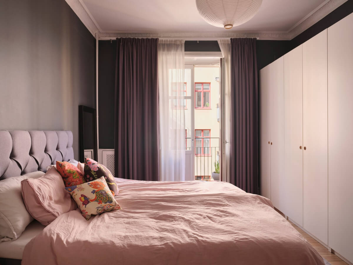 A Spacious Turn-of-the-Century Apartment with Nice Color Accents 16 bedroom wardrobe wall