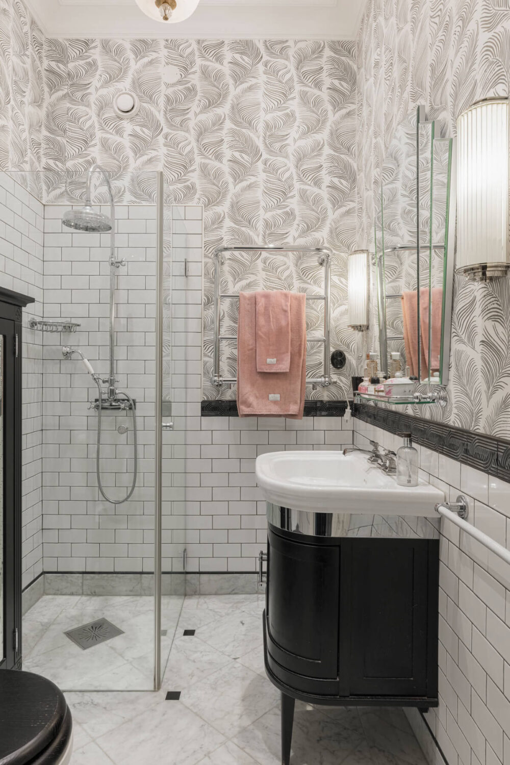 50 Bathroom Wallpaper Ideas Adding Color, Style, and Expression 35 classic bathroom marble tiles wallpaper