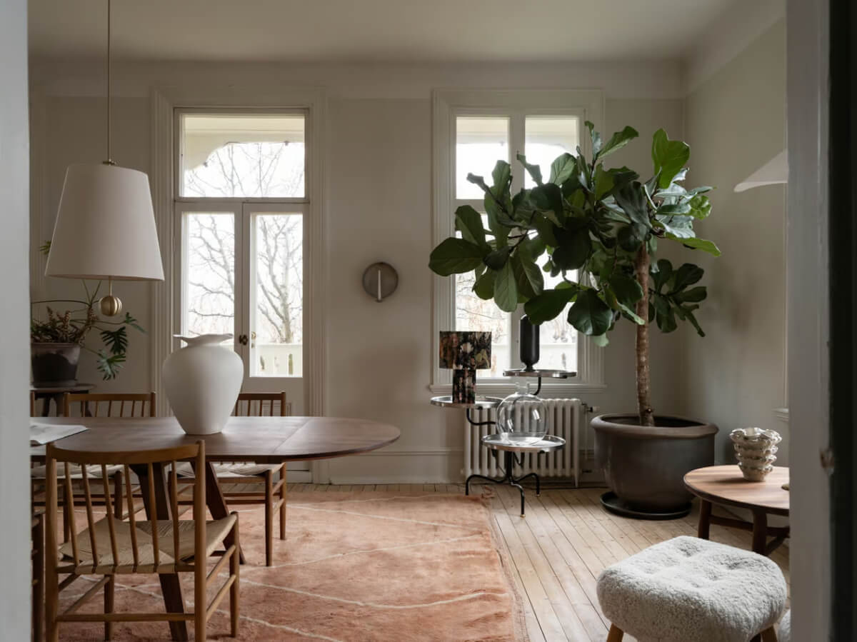 Artilleriet Co-Founder is Selling Her Art Nouveau Villa in Sweden 12 dining room
