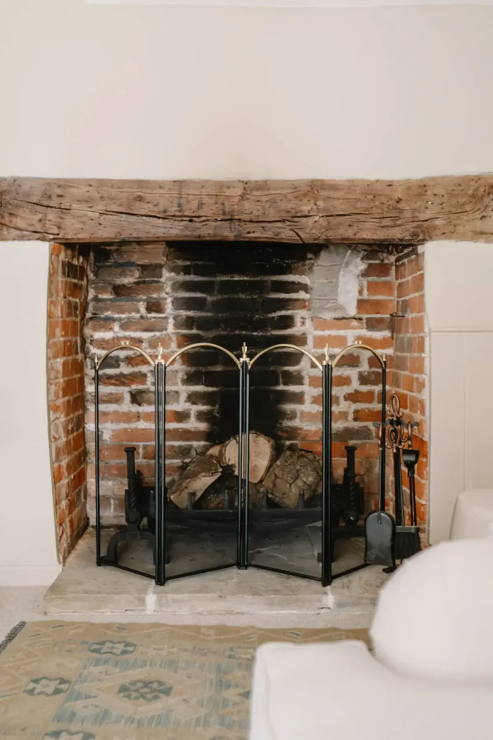 Serene Colors and Historic Elements in an Elizabethan Home in Wiltshire 7 fireplace detail