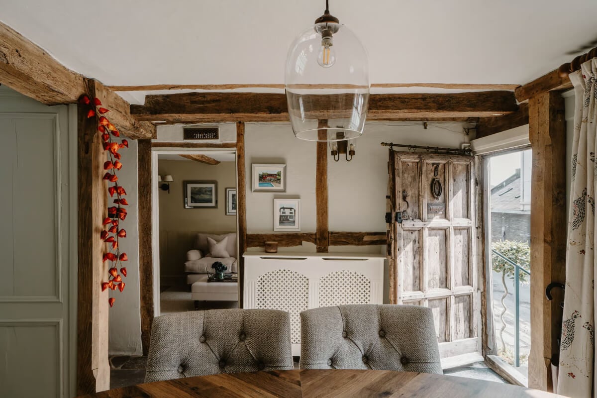 Serene Colors and Historic Elements in an Elizabethan Home in Wiltshire 1 front door elizabethan house