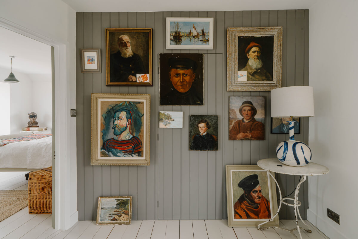 A Bright English Seaside Home Owned by Artists 24 gallery wall