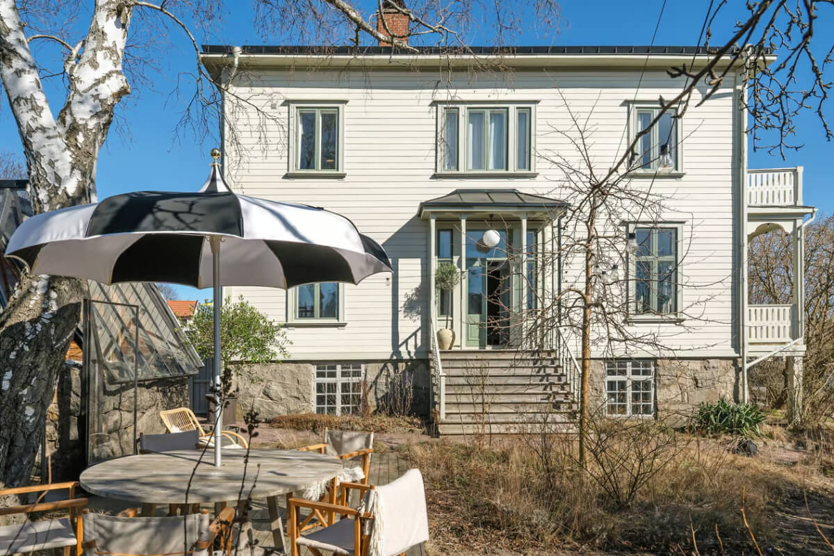 Artilleriet Co-Founder is Selling Her Art Nouveau Villa in Sweden 36 garden exterior swedish home