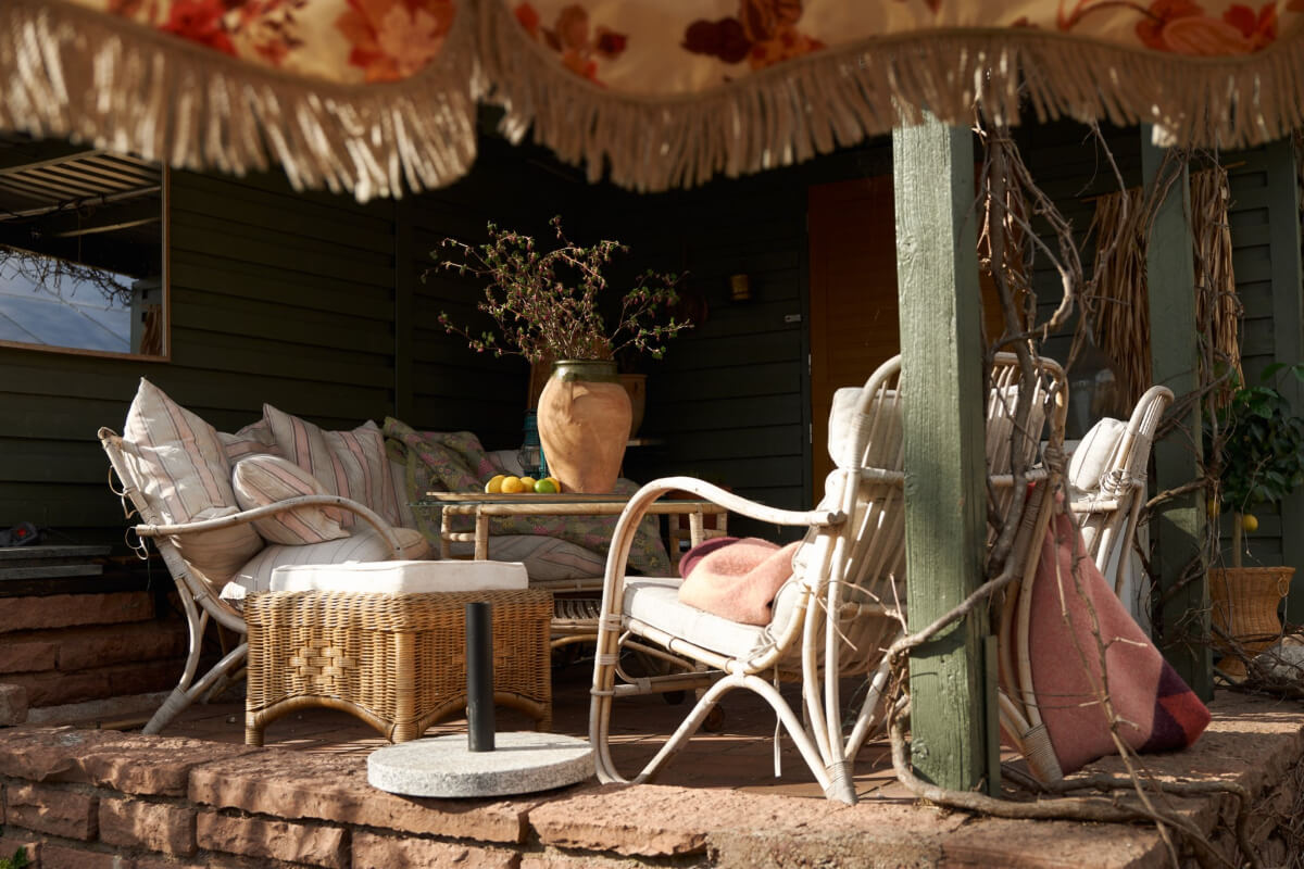A Personal and Cozy 1960s Family Home in Sweden 38 garden seating