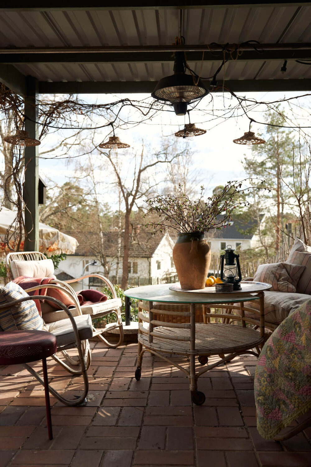 A Personal and Cozy 1960s Family Home in Sweden 39 garden terrace