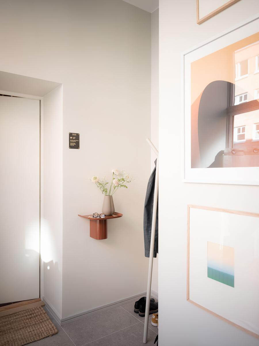 A Modern Split-Level Apartment in a Former Bakery 26 hall small wall mounted table A Modern Split-Level Apartment in a Former Bakery