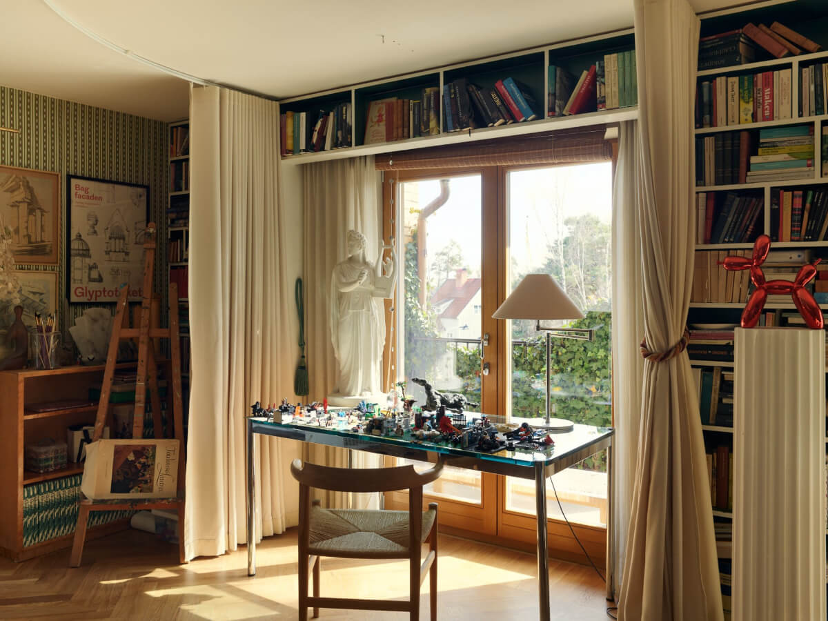 A Personal and Cozy 1960s Family Home in Sweden 25 home office