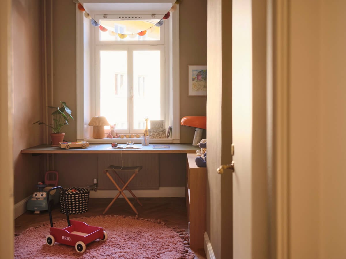 Warm, Natural Light in a Renovated Turn-of-the-Century Apartment 22 kids bedroom desk under window