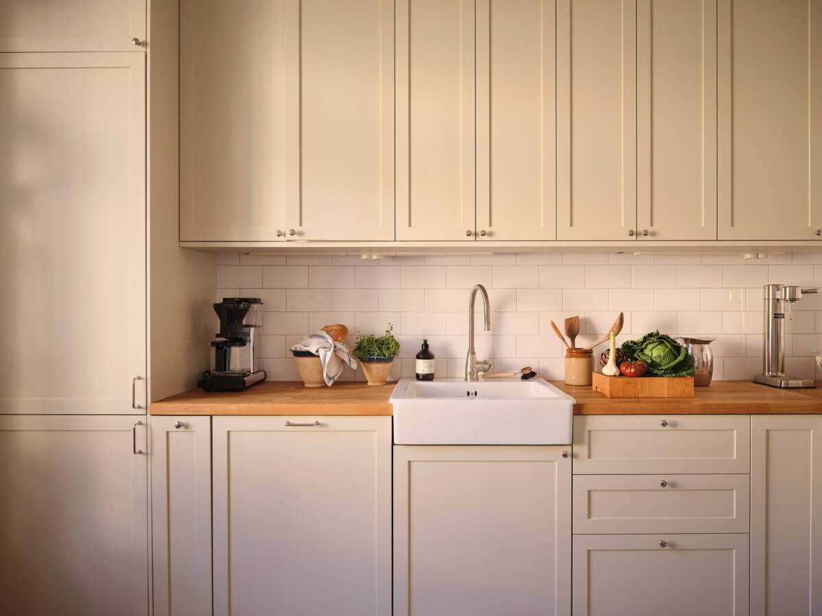 Warm, Natural Light in a Renovated Turn-of-the-Century Apartment 17 kitchen butler sink