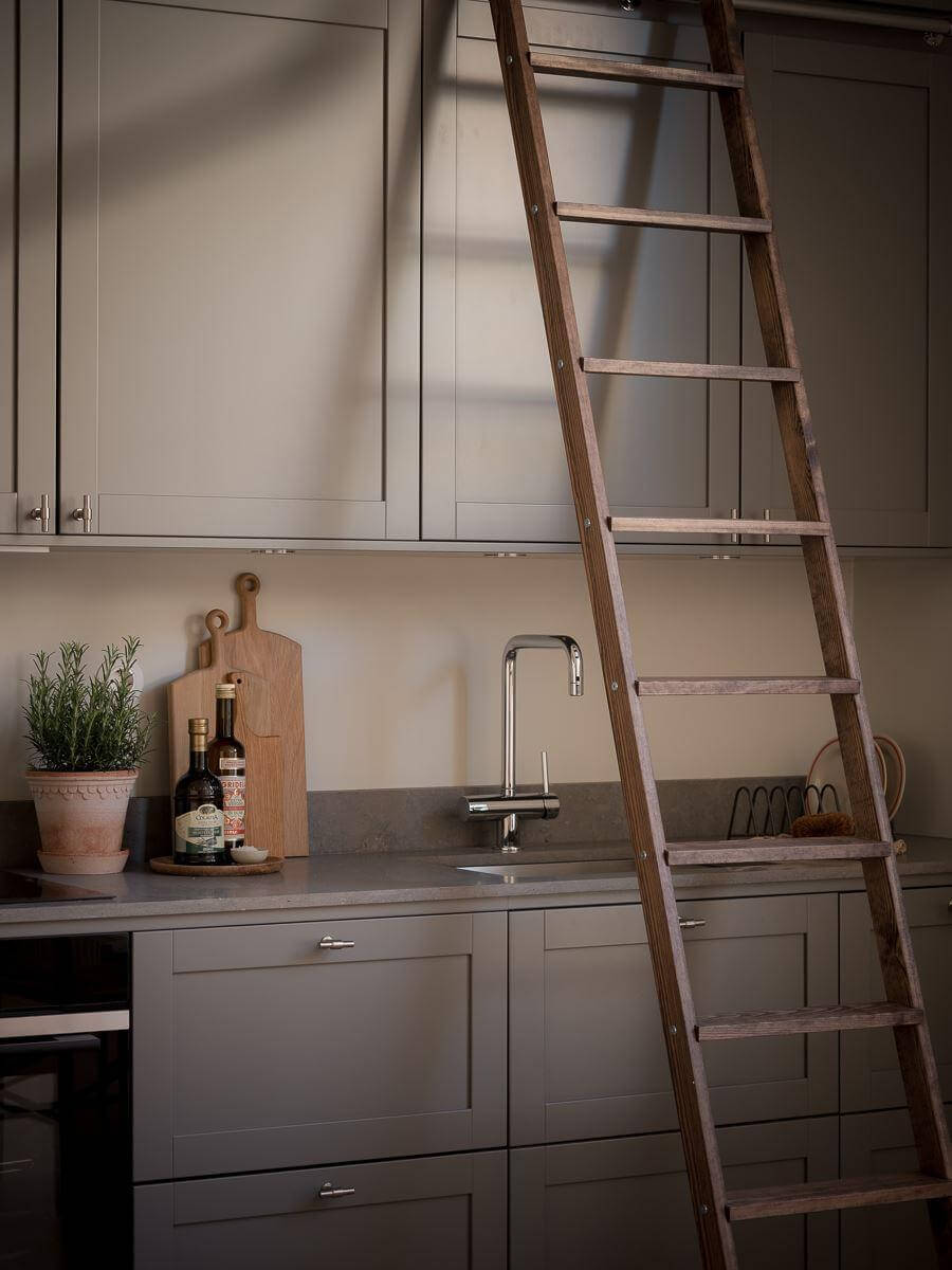 A Modern Split-Level Apartment in a Former Bakery 15 kitchen with ladder