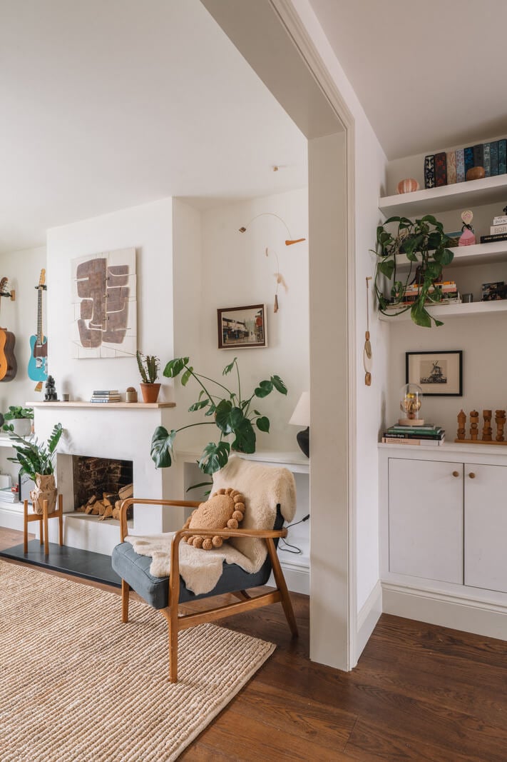 A Kitchen with Terracotta Tiles in a Renovated English Home 5 living room accent chair