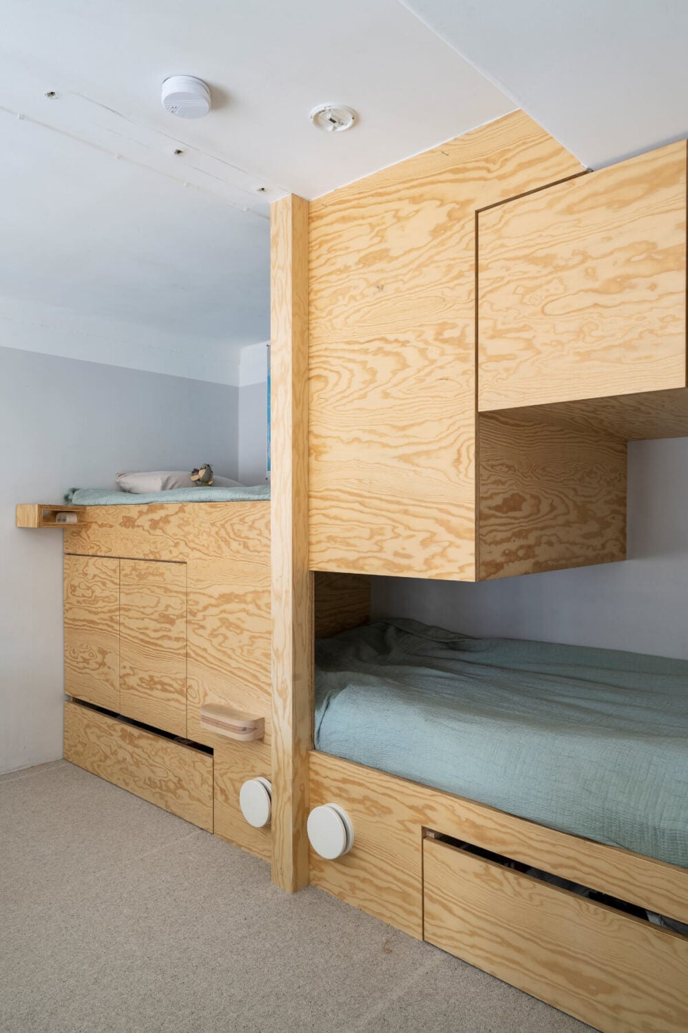 Pale Blue Walls and Huge Windows in a Swedish Loft Apartment 20 loft bunk beds