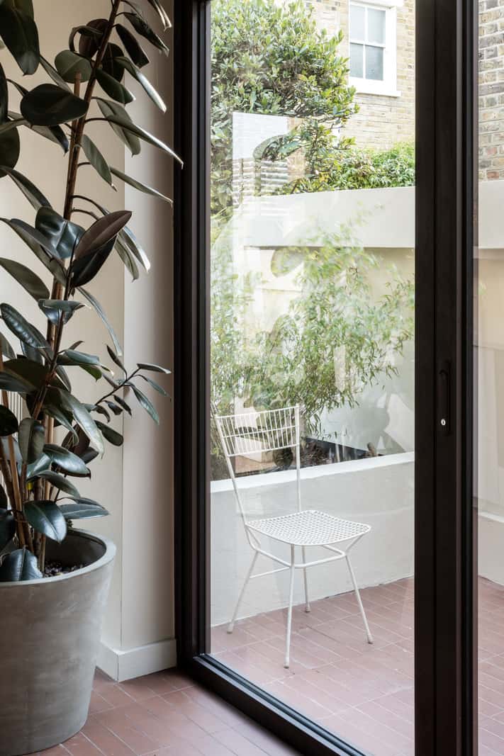 Natural Materials and Period Features in a Restored Victorian House 11 outdoor space terracotta tiles