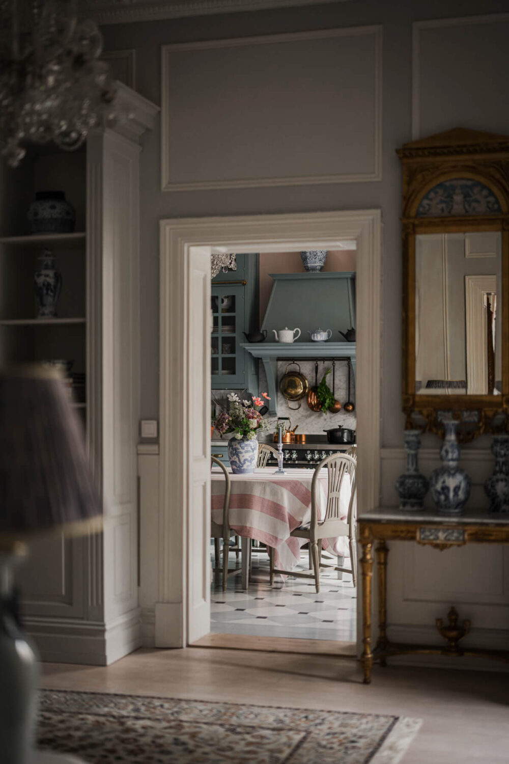 A Spectacular Kitchen and Antiques in a Late 19th-Century Apartment 12 peek into kitchen