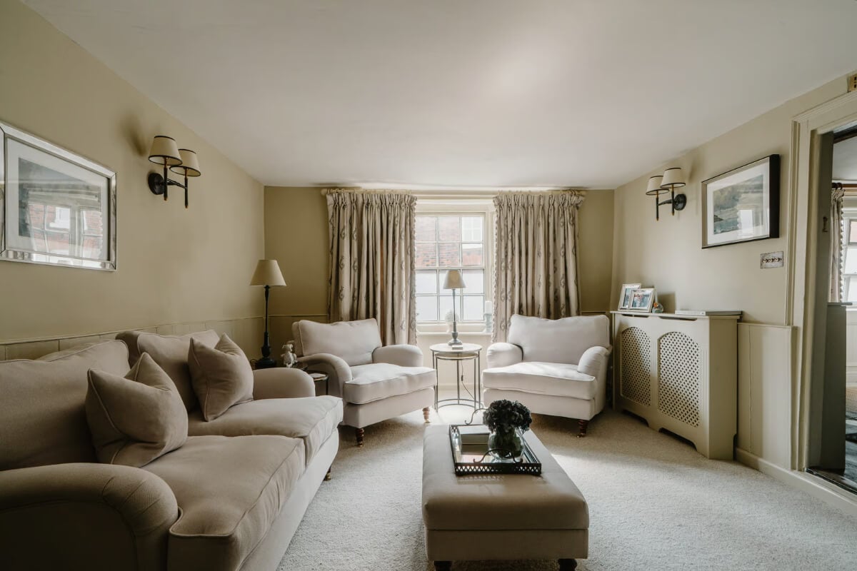 Serene Colors and Historic Elements in an Elizabethan Home in Wiltshire 5 serene living room