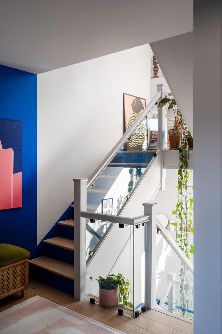 Arched Shapes and Hand-Painted Murals in a Joyful London Townhouse 8 staircase