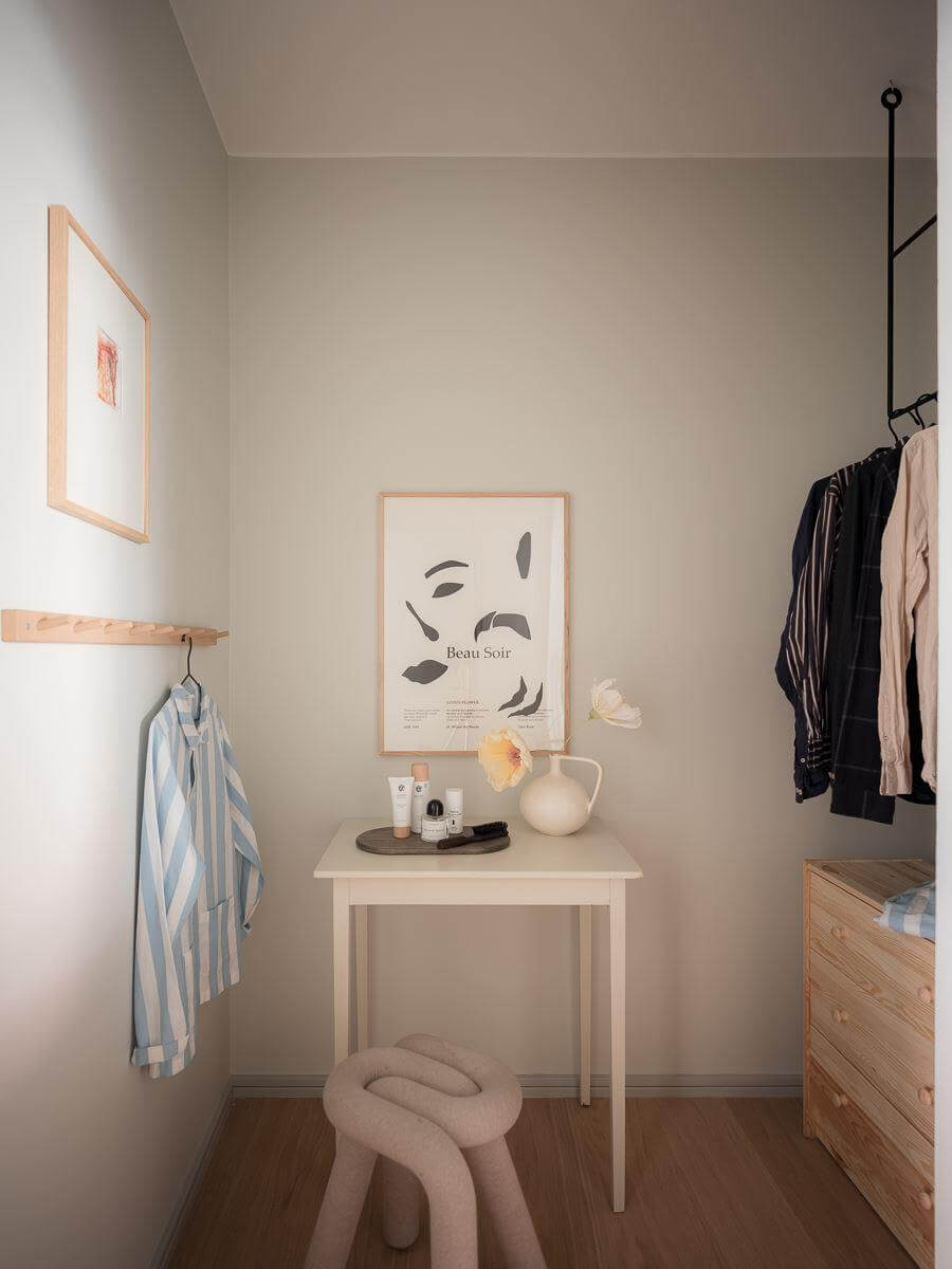 A Modern Split-Level Apartment in a Former Bakery 21 wardrobe room home office