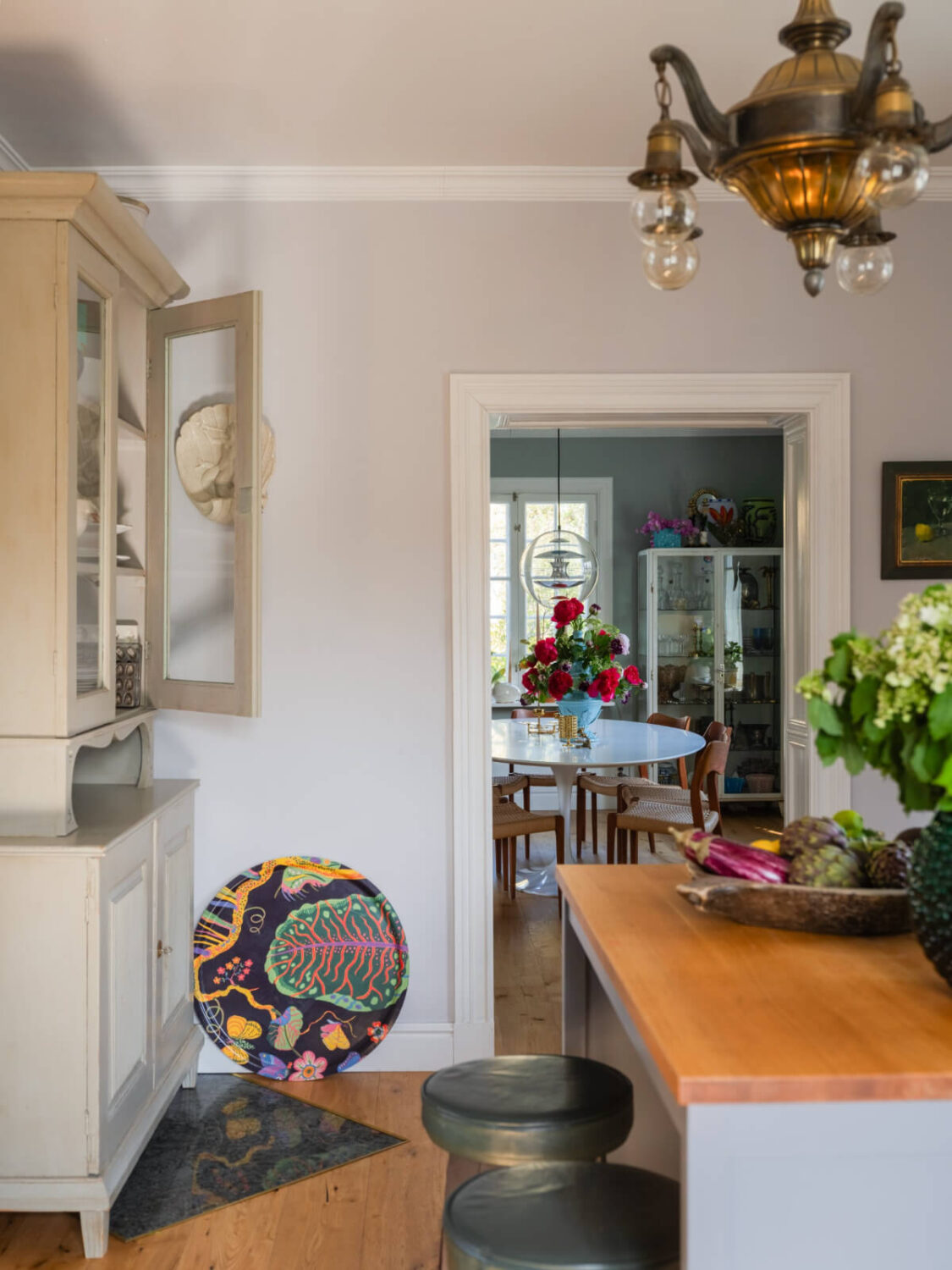 An Early 20th-Century Family Home Decorated with Color and Art 10 antique cabinets kitchen