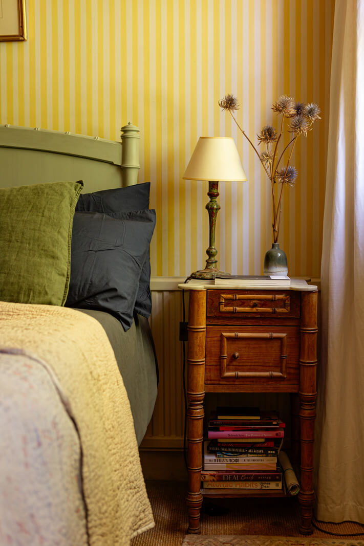 A Carefully Restored Georgian Townhouse in East London 20 antique nightstand