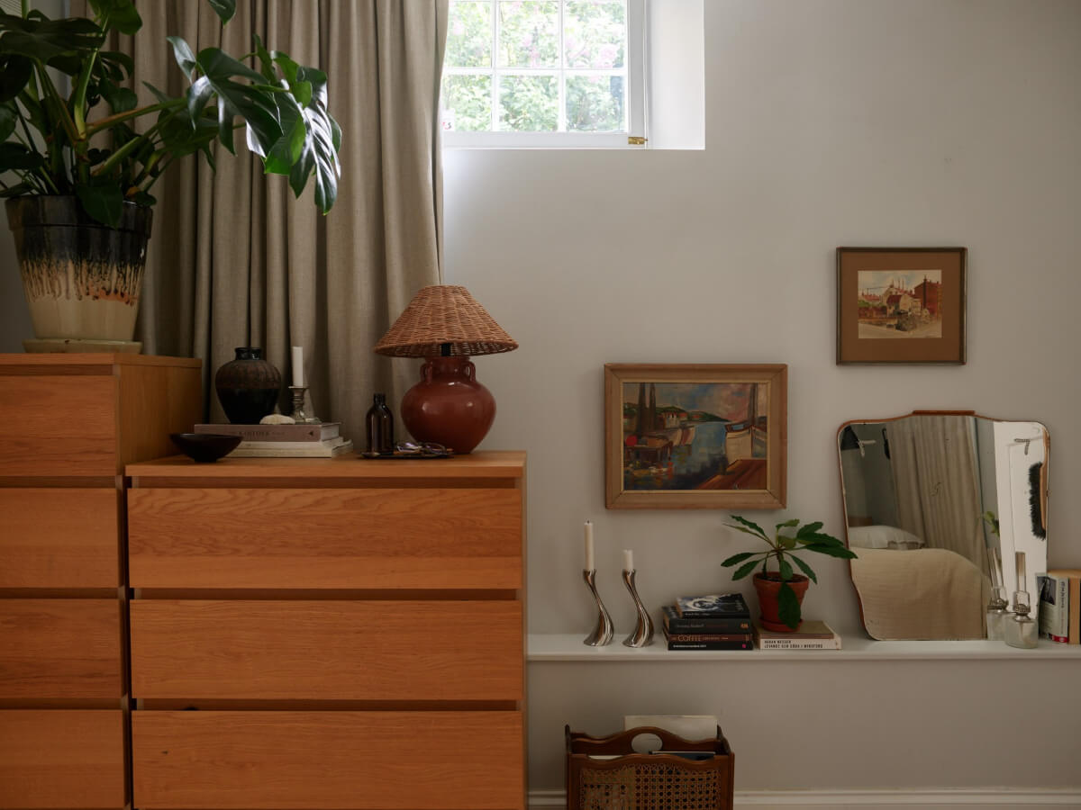 A Stylish Basement Apartment with a Private Terrace 18 basement apartment drawers bedroom