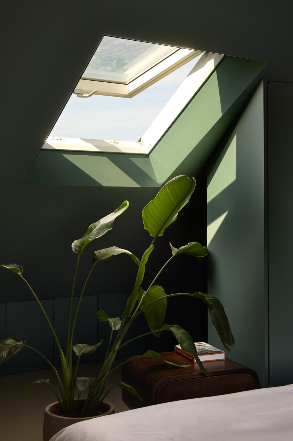 Moody Tones in a Restored and Extended Victorian Home in London 20 bedroom velux window