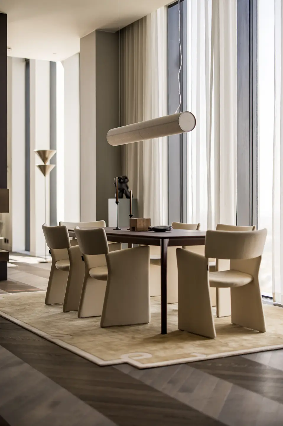 A Luxurious Three-Storey Penthouse in Sweden’s Tallest Residential Tower 9 dining table