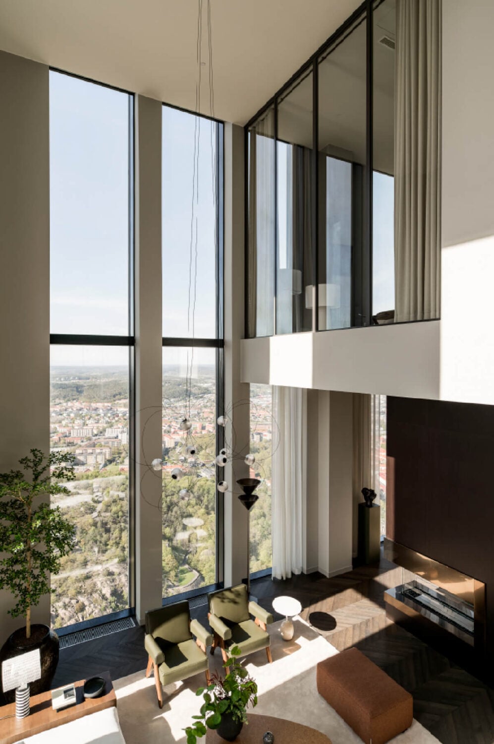A Luxurious Three-Storey Penthouse in Sweden’s Tallest Residential Tower 5 double hight penthouse living space