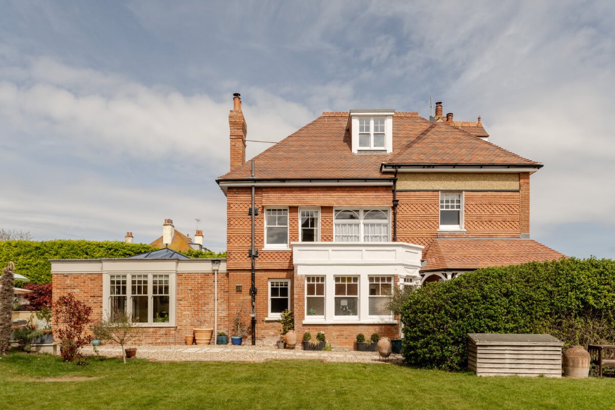 A Grand Edwardian Villa with a Yellow Kitchen and Coastal Views 31 exterior garden edwardian villa