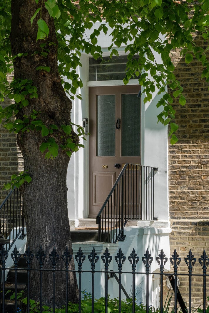 Contemporary and Classic Design in a Two-Bedroom London Duplex 22 front door