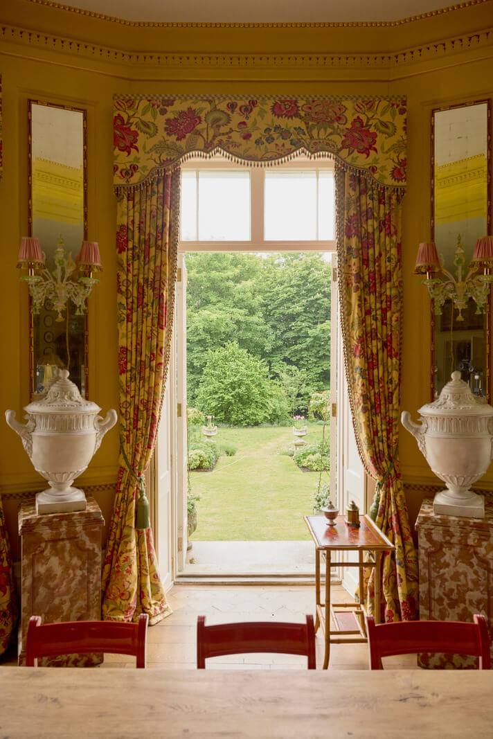 Pattern, Color, and Character in a Historic Country House Apartment 8 garden doors