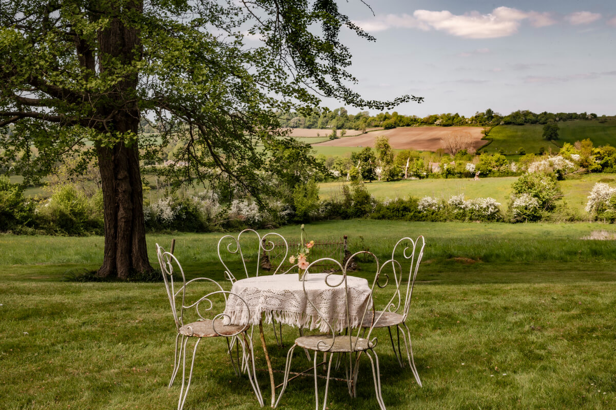 Pearl Lowe and Danny Goffey’s Eclectic Gothic Somerset Home Is For Sale 24 garden table with a view pearl lowe selwood lodge for sale nordroom