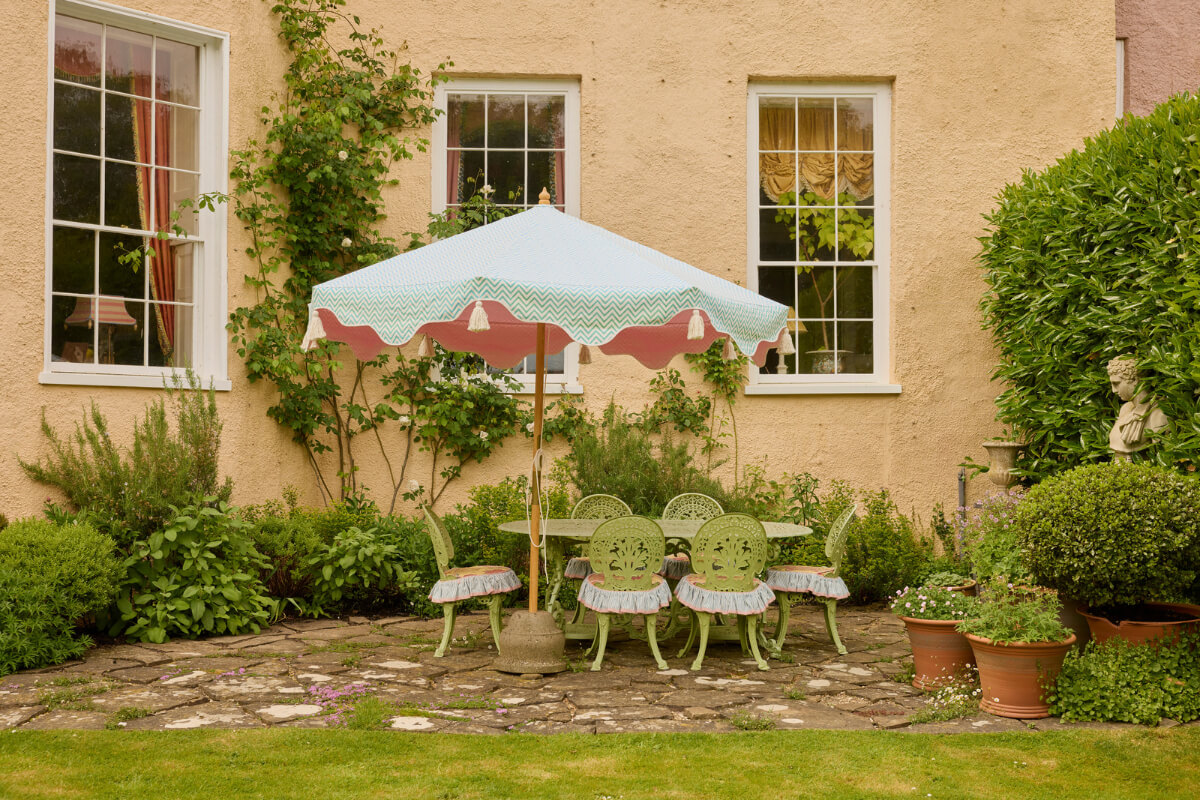 Pattern, Color, and Character in a Historic Country House Apartment 26 garden terrace