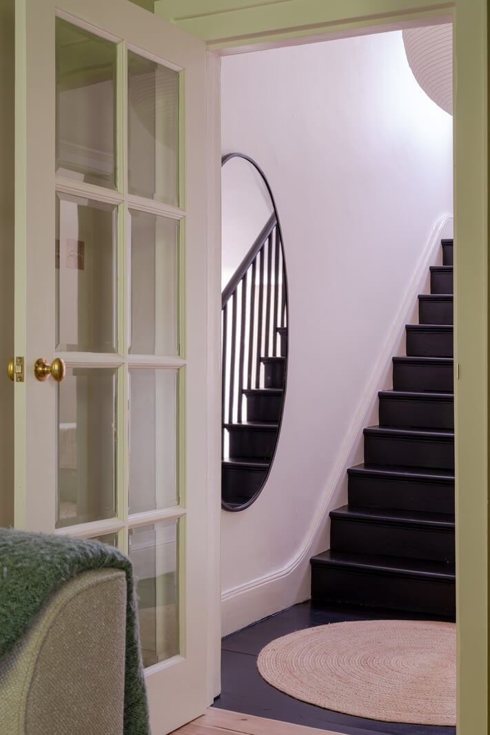 Contemporary and Classic Design in a Two-Bedroom London Duplex 10 glass door to hall
