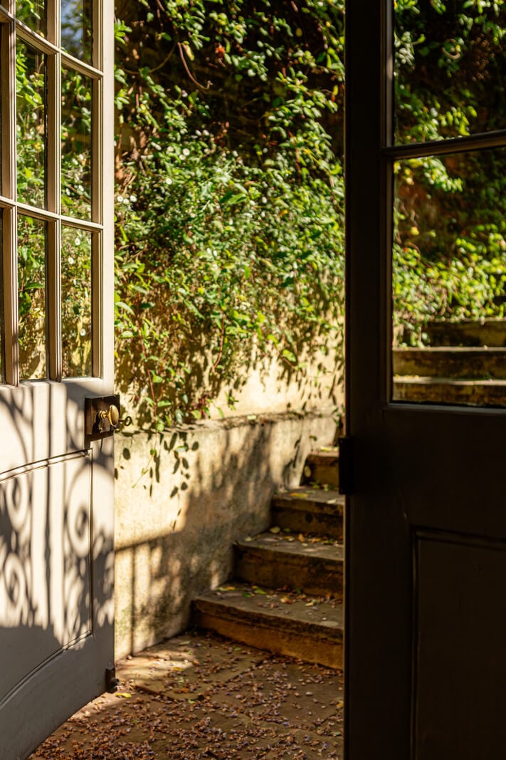 A Carefully Restored Georgian Townhouse in East London 12 glass garden door