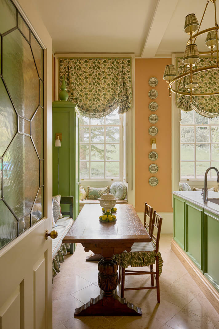 Trend Alert: The 'Soft Kitchen' is 2026's Coziest Interior Trend and It's Here to Stay 15 green and peach kitchen