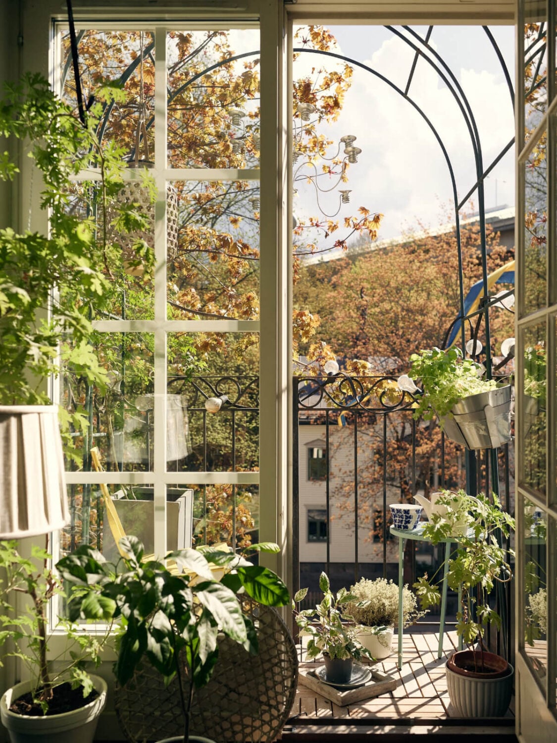 A Stunning Top-Floor Apartment with High Ceilings in a Former Church 6 green balcony