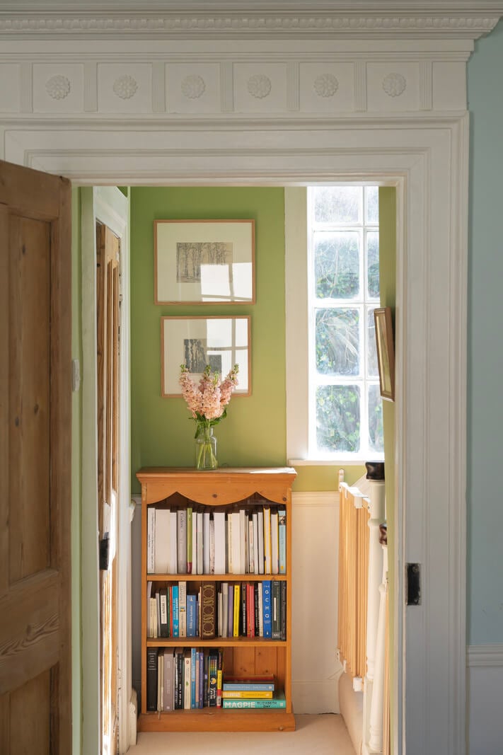 A Family Home with a Cheerful Color Palette in a Historic House 17 green room