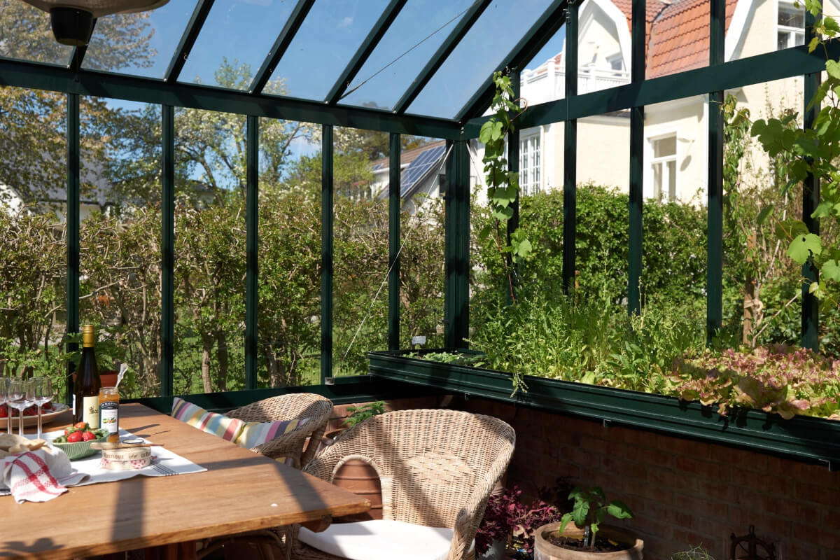 Light-Filled Rooms and Wallpapers in a Swedish Country House 28 greenhouse interior