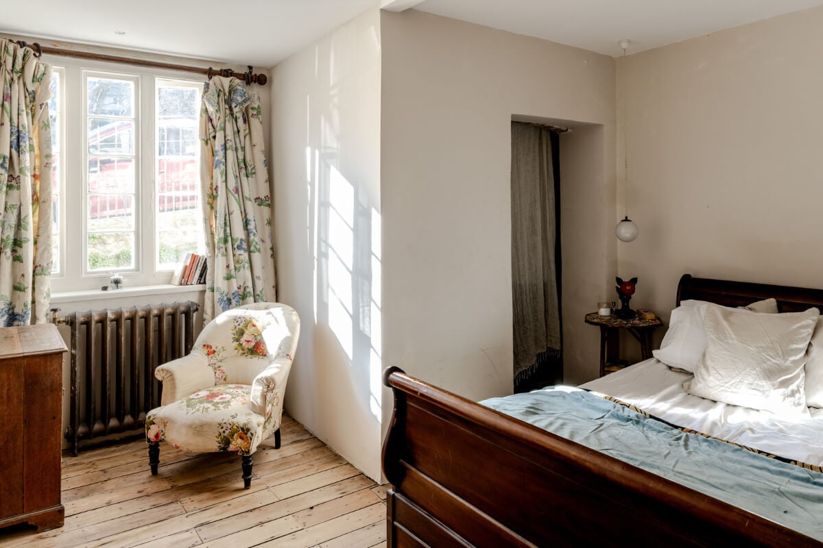 Grand, Light-Filled Spaces in a Gothic-Style English Coastal Home 28 guest house bedroom