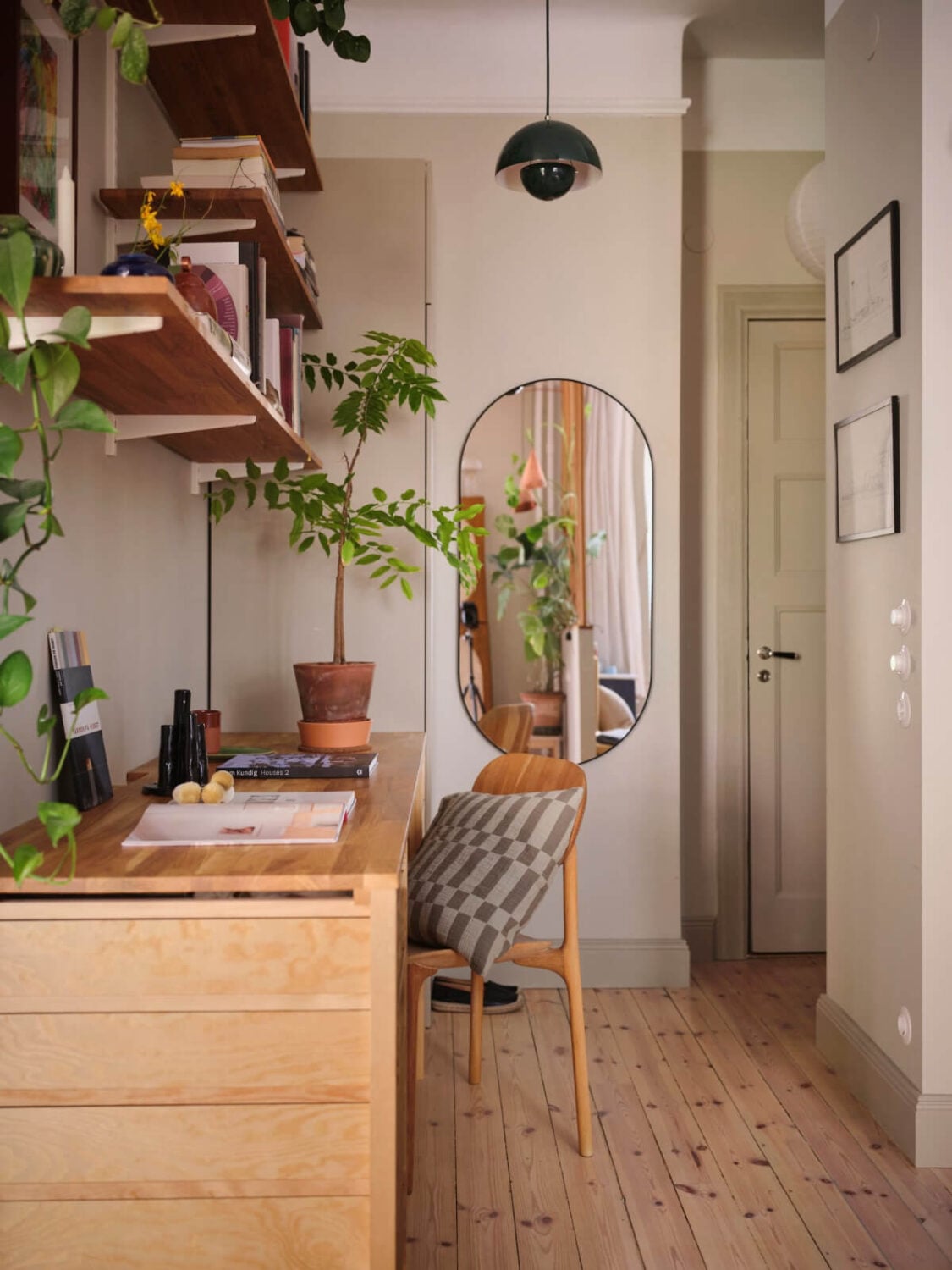 Best of 2025: Home Offices 11 hall with large wooden desk and shelves