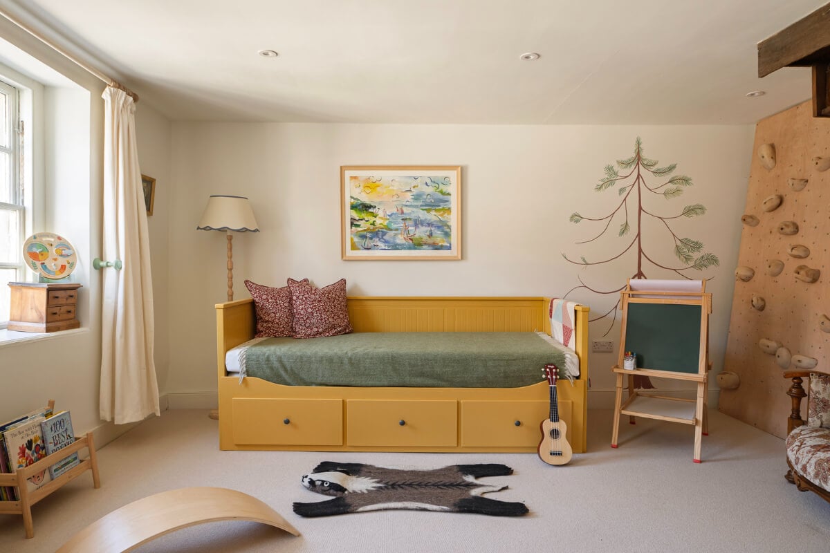 A Family Home with a Cheerful Color Palette in a Historic House 21 kids bedroom yellow hemnes ikea bed