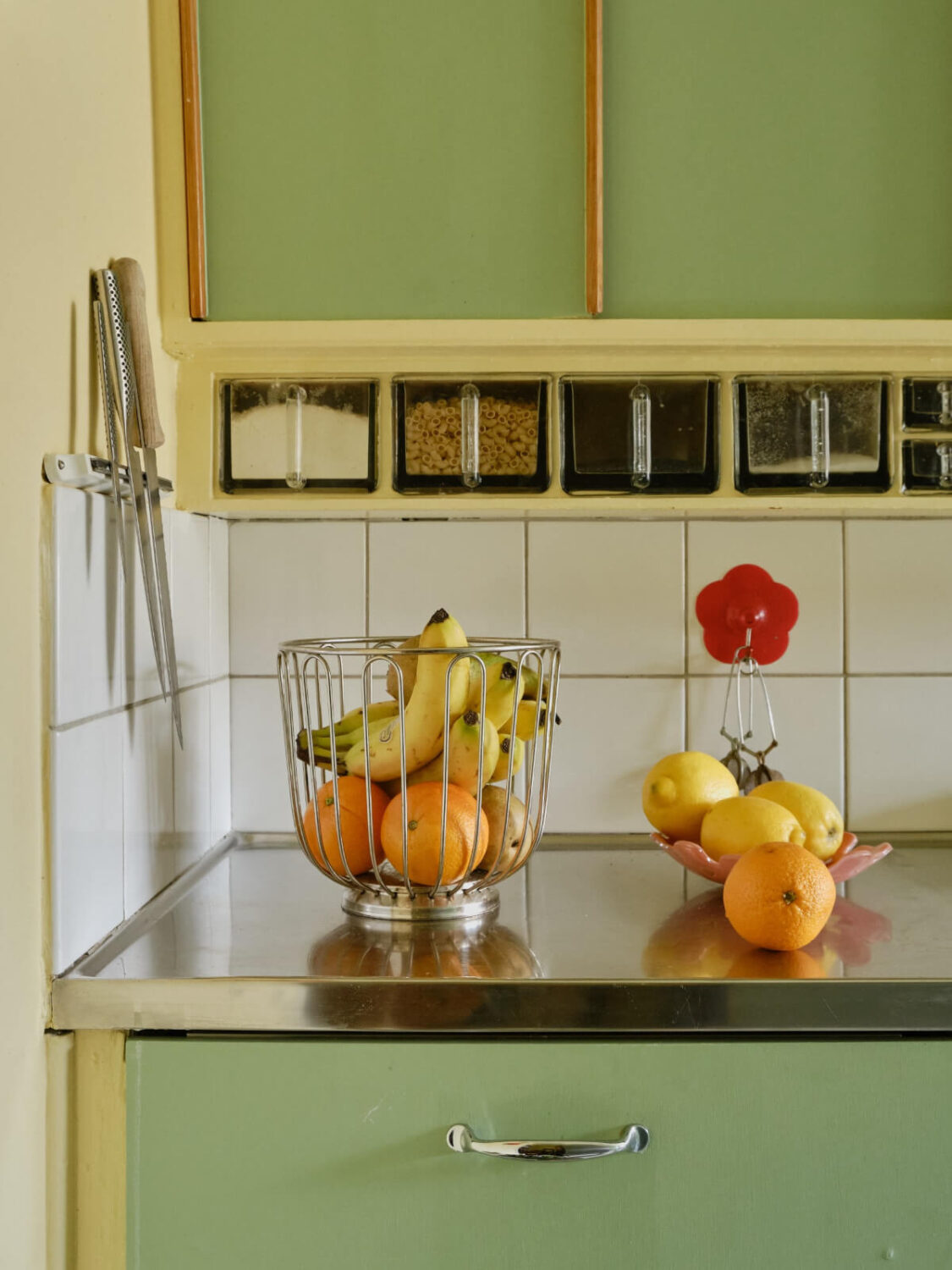 A Colorful 1940s Apartment with Original Elements 17 kitchen detail